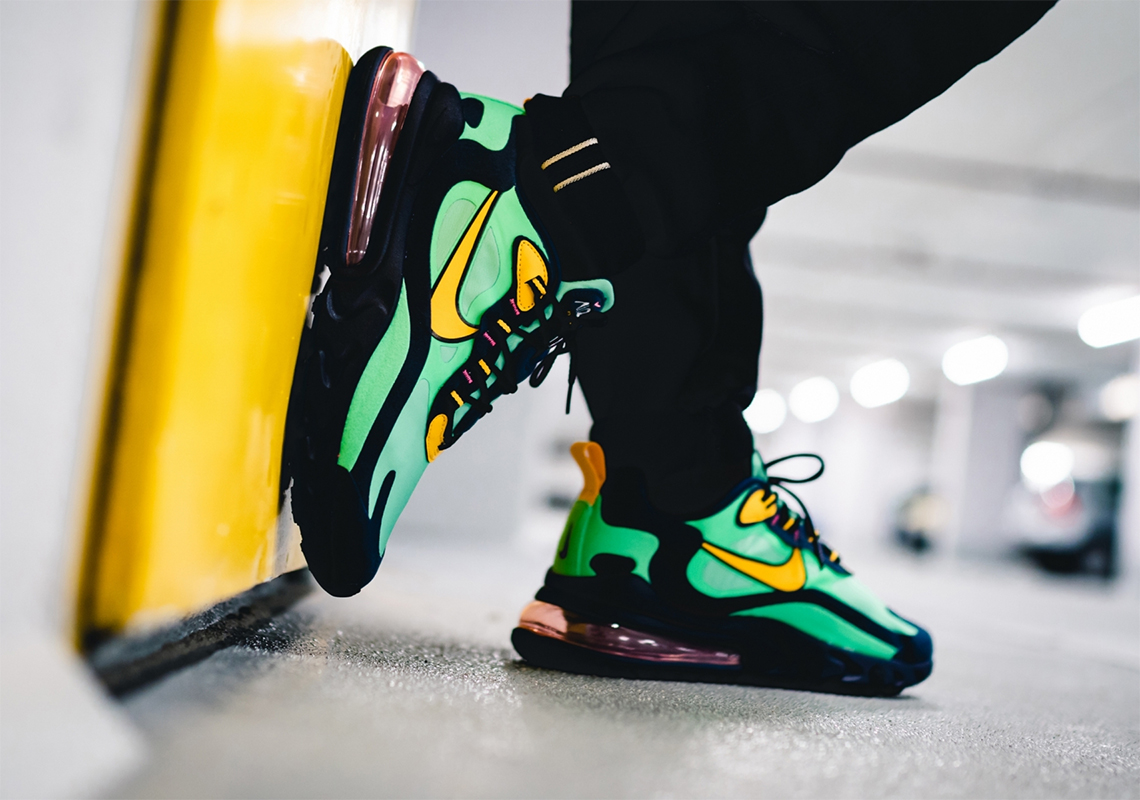 Nike Air Max 270 React Gruen Dunkelblau Ao4971 300 Mood 1