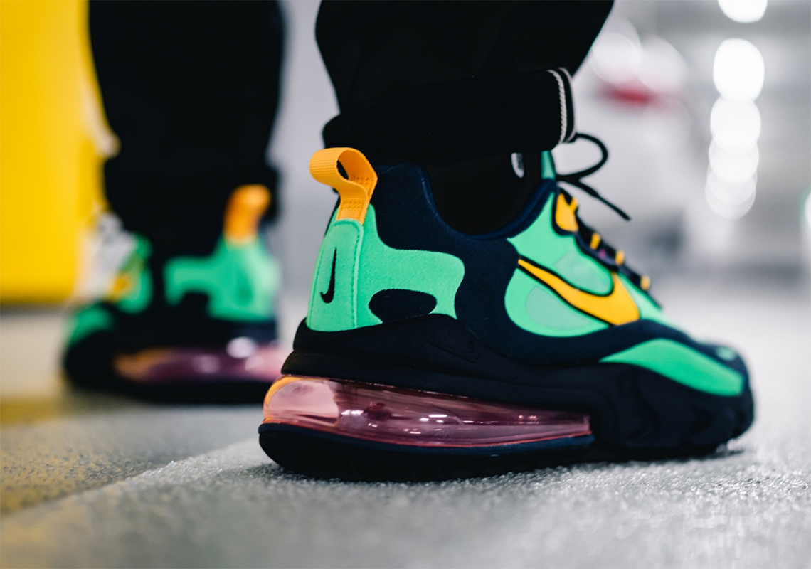 Nike Air Max 270 React Gruen Dunkelblau Ao4971 300 Mood 3