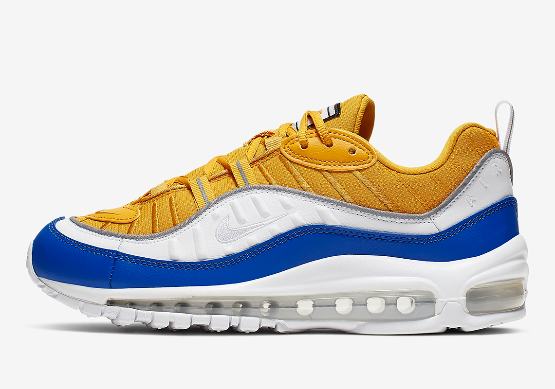 The Nike Air Max 98 SE For Women Sports Royal And Yellow Hits