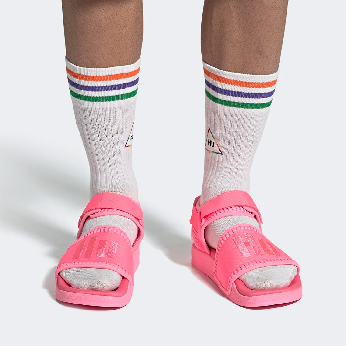 Pharrell Adidas Adilette Sandal Pink Fu7612 3