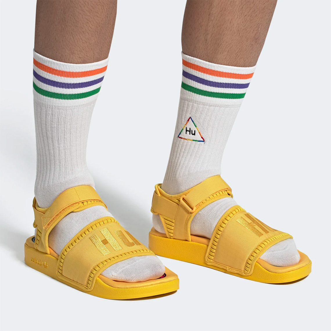 Pharrell Adidas Adilette Sandal Yellow Eg7825 3