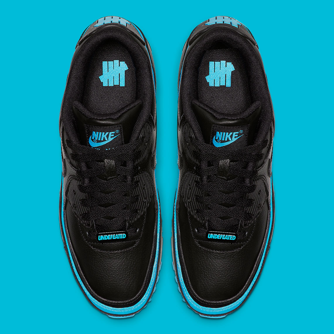 Undefeated Nike Air Max 90 Black Blue Fury Cj7197 002 Photos 2