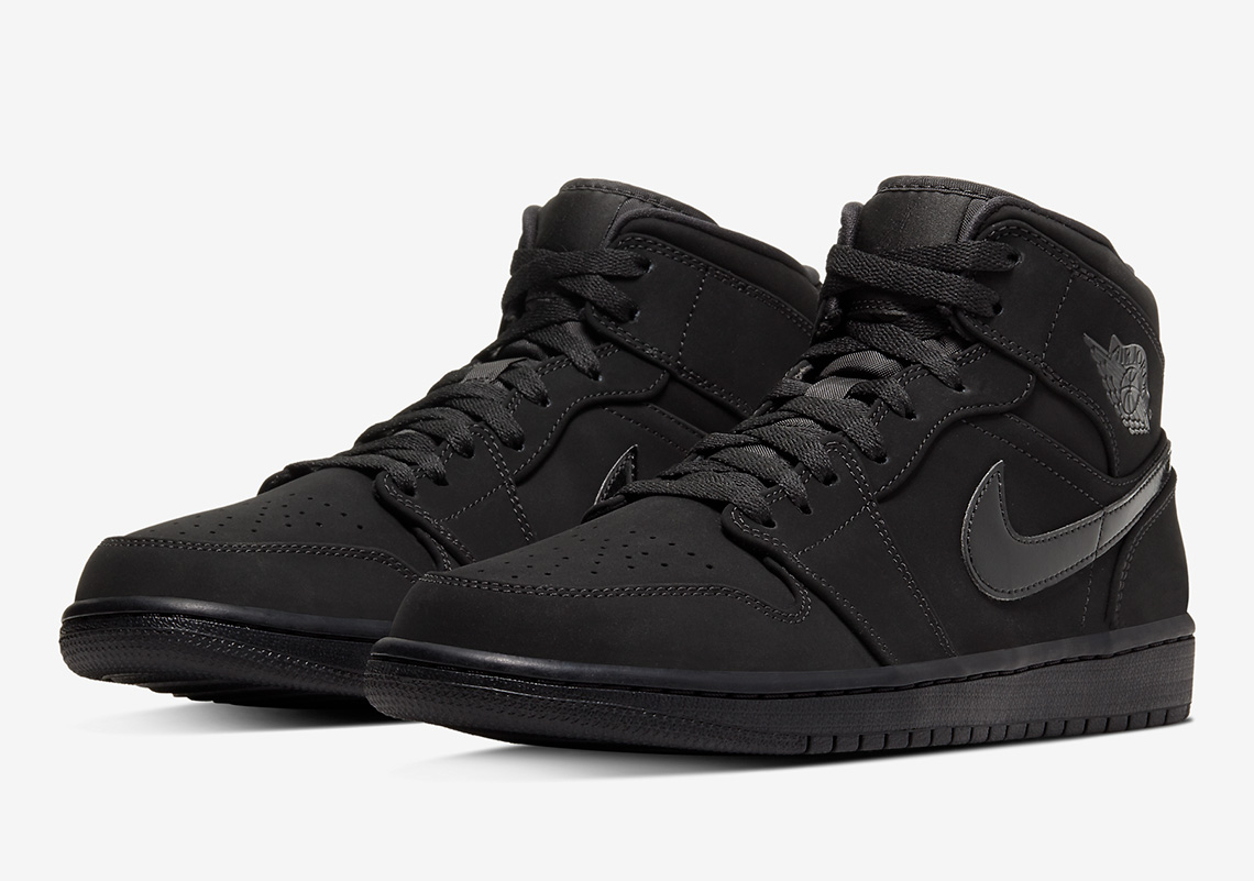 The Air Jordan 1 Mid Receives The Triple Black Color Treatment Once Again