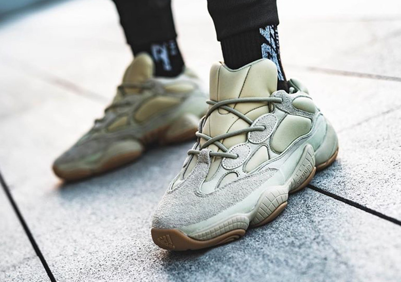 Detailed On-Foot Look At The adidas Yeezy 500 "Stone"