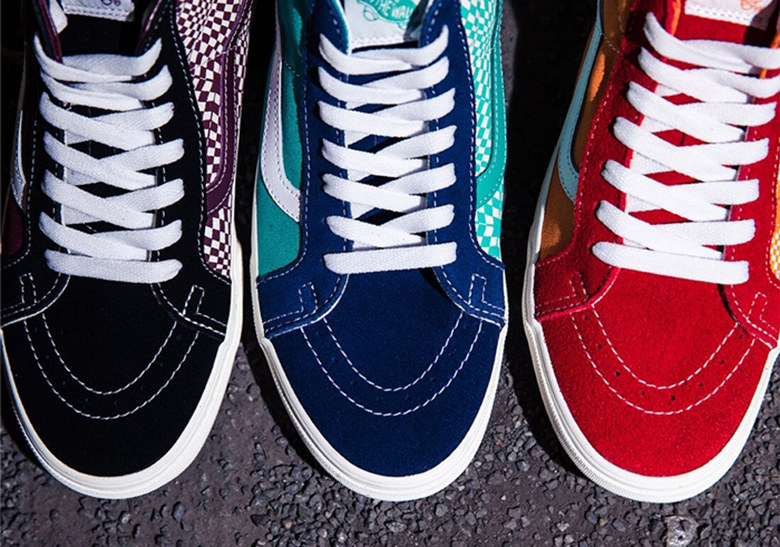 Billys Tokyo Vans Sk8 Mid Warped Check 1