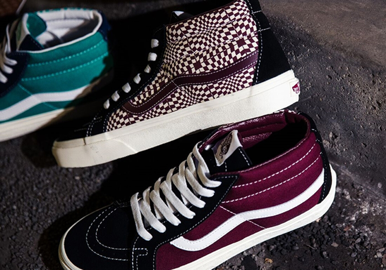 Billys Tokyo Vans Sk8 Mid Warped Check 2