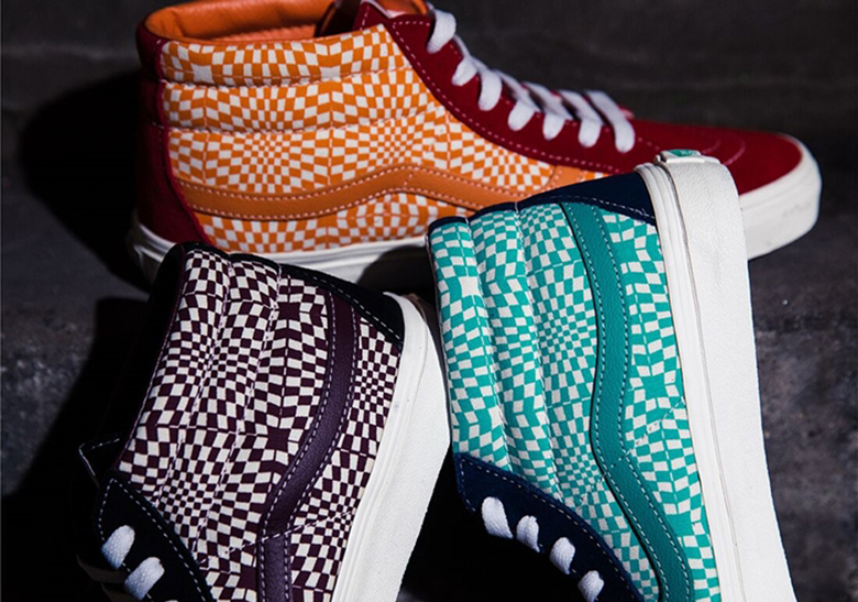 Billys Tokyo Vans Sk8 Mid Warped Check 4