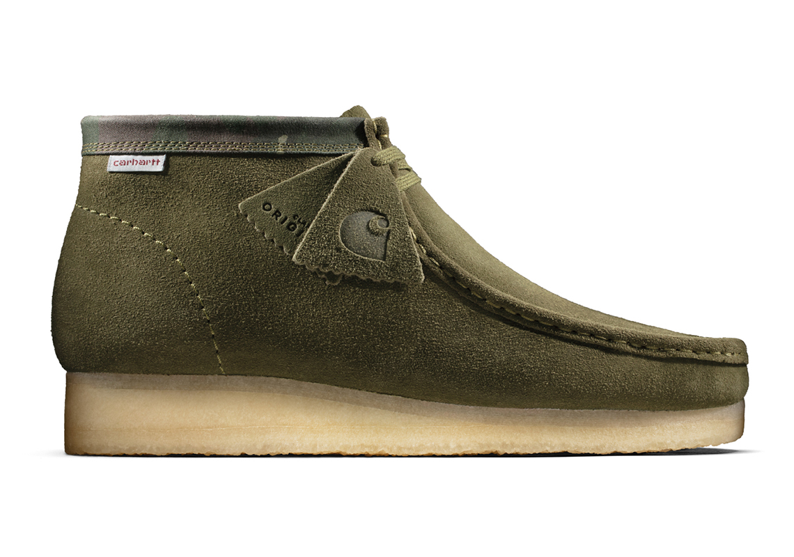 Carhartt Wip Clarks Wallabee Olive Camo 1