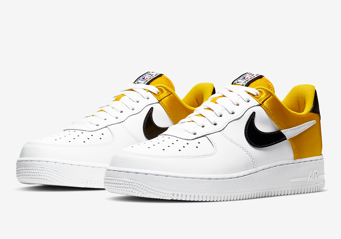 Nike Air Force 1 Low Nba Yellow Satin Bq4420 700 5