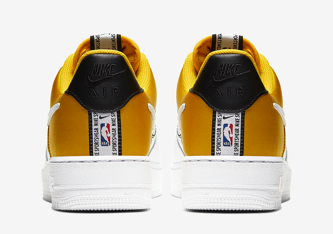 Nike Air Force 1 Low Nba Yellow Satin Bq4420 700 6