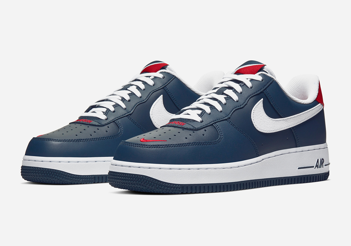 Nike Air Force 1 Low Swoosh Pack Navy Red 1