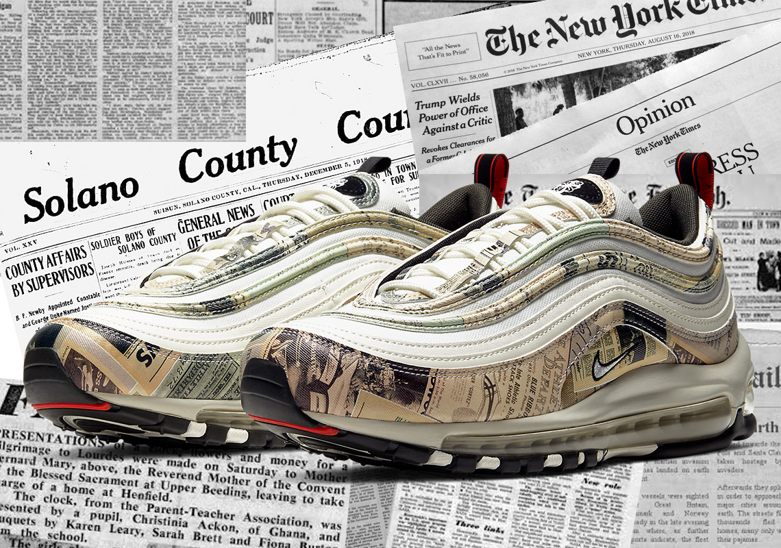 This Nike Air Max 97 Is Covered In Newspaper