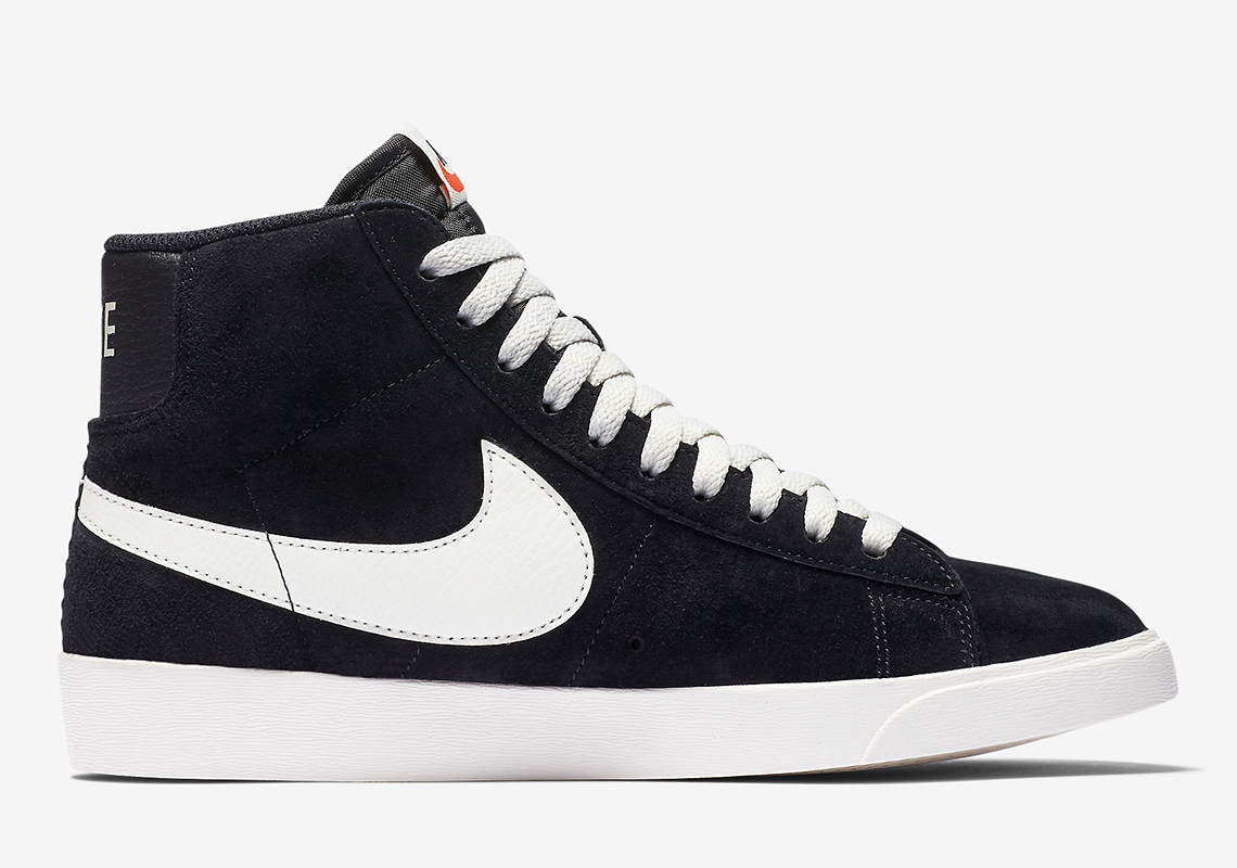 Nike Blazer Mid Black Suede Av9376 001 2