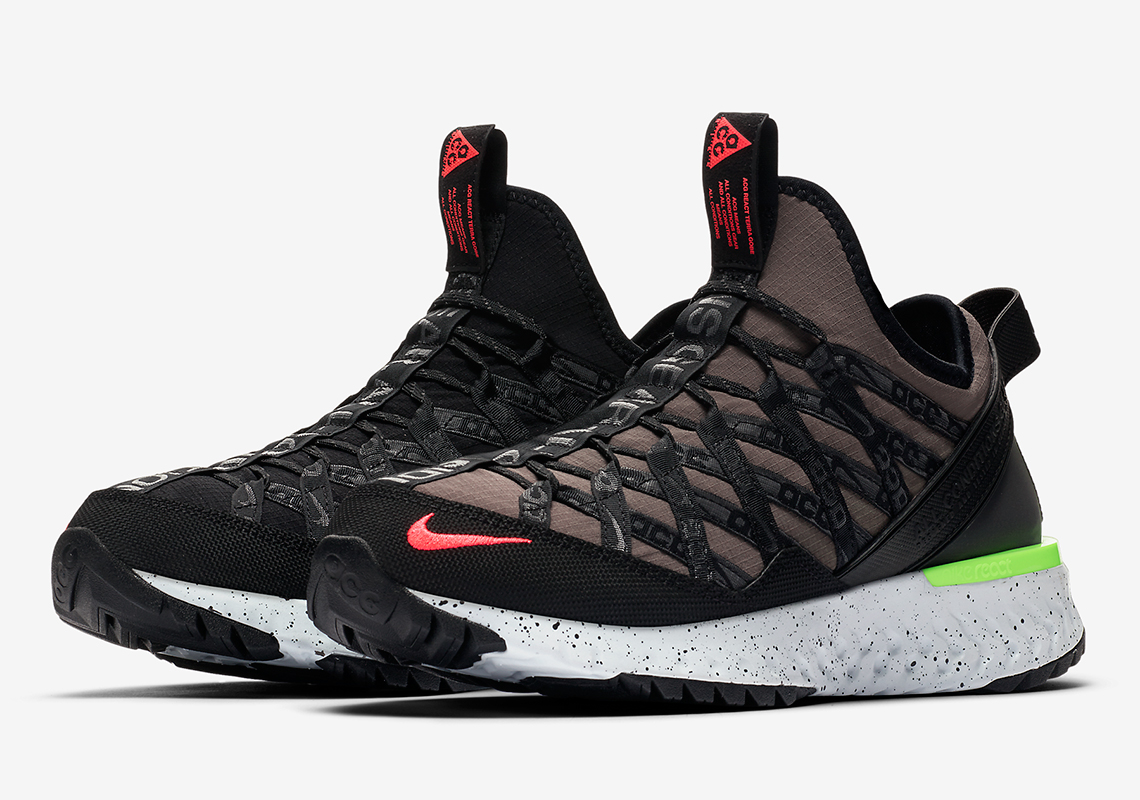 The Nike ACG React Terra Gobe Adds Ridgerock And Crimson Uppers