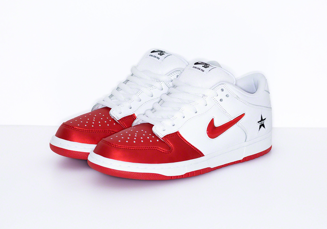 Supreme Dunk Red White Release Date 1