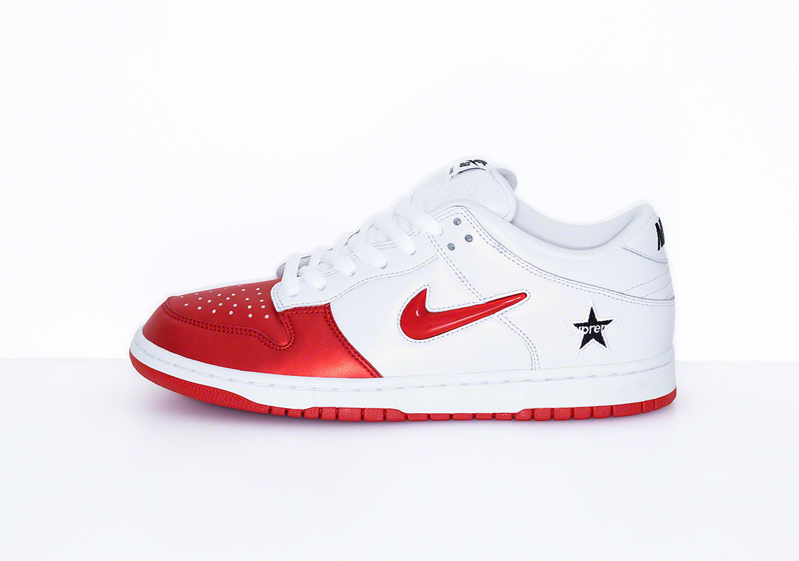 Supreme Dunk Red White Release Date 2