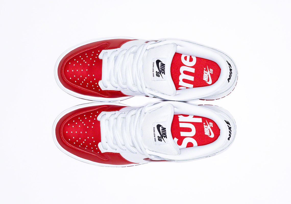 Supreme Dunk Red White Release Date 3