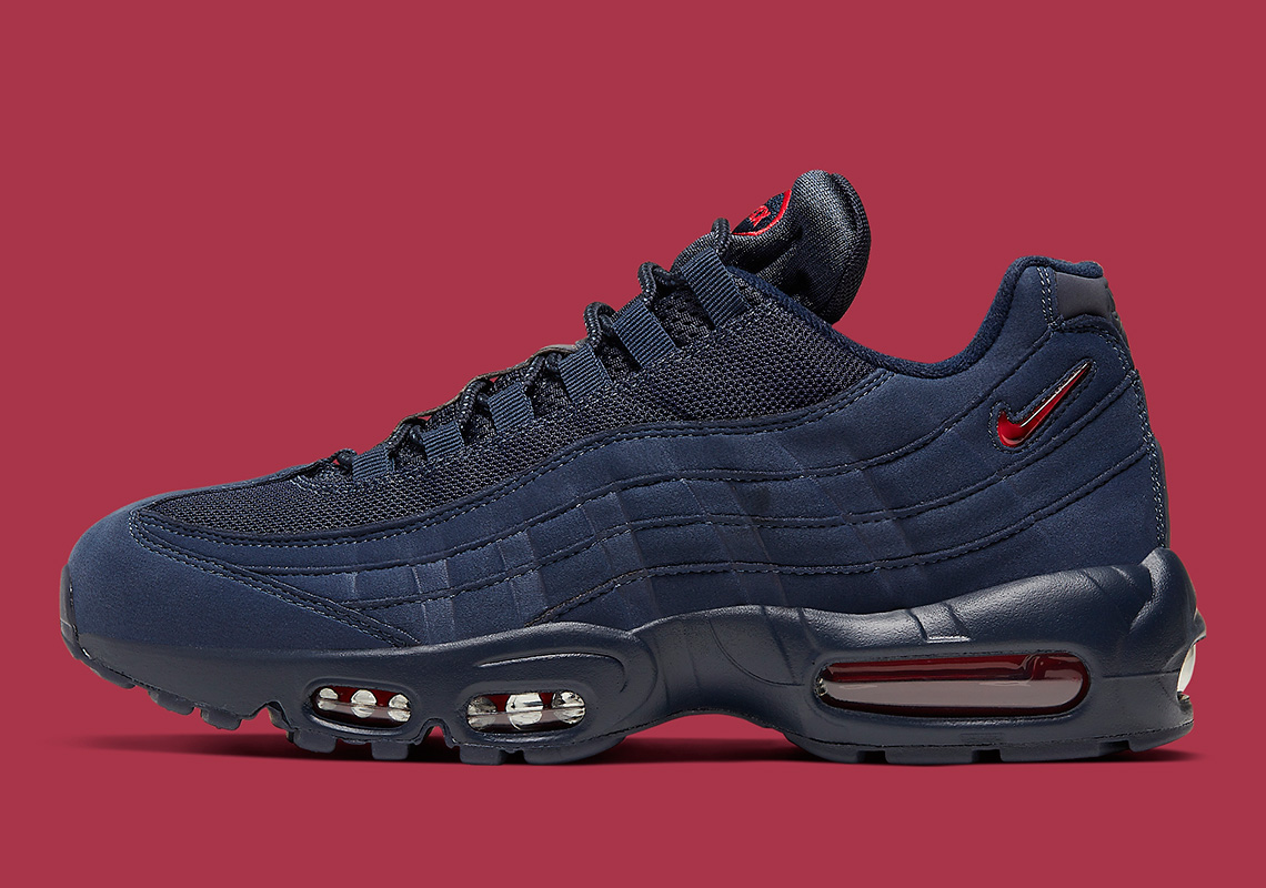 The Nike Air Max 95 SC Jewel Appears In Navy And Red