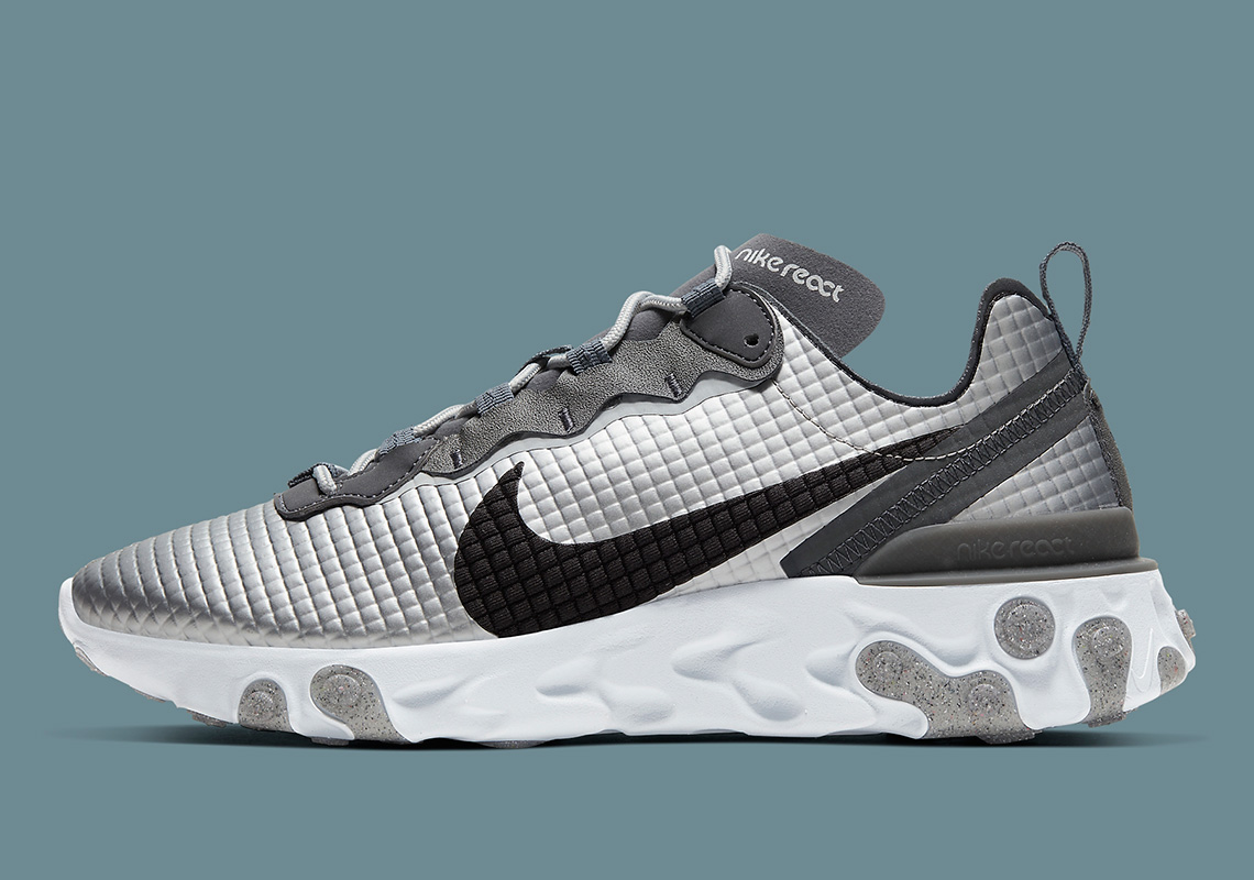 Nike React Element 55 Silver Ci3835 001 1