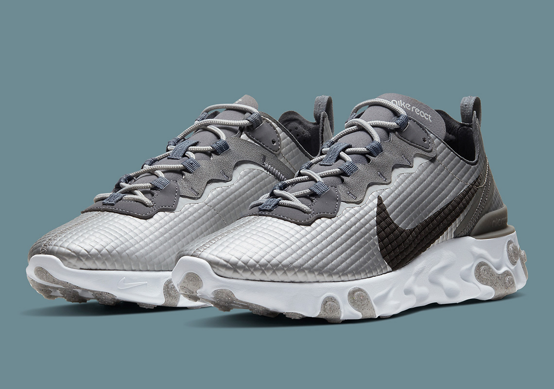 Nike React Element 55 Silver Ci3835 001 2