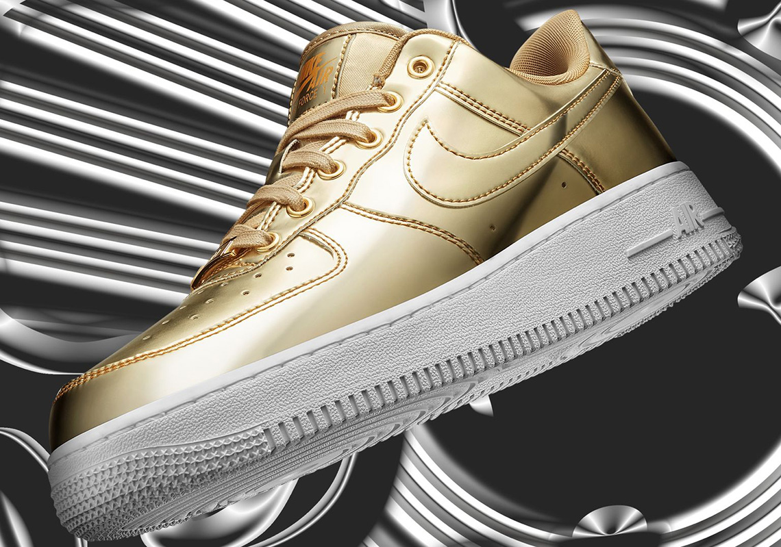 Nike Singles Day Air Force 1 Metallic Gold 1