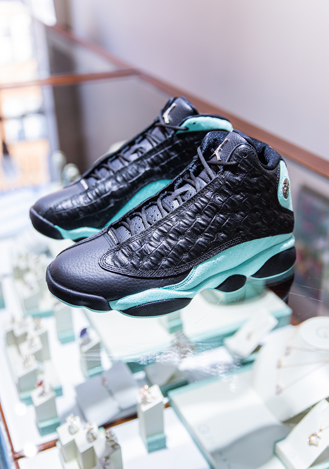 Air Jordan 13 Island Green 414571 030 Black Metallic Silver Island Green 4