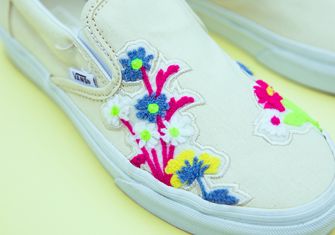 Billys Tokyo Vans Slip On Floral Chenille 2