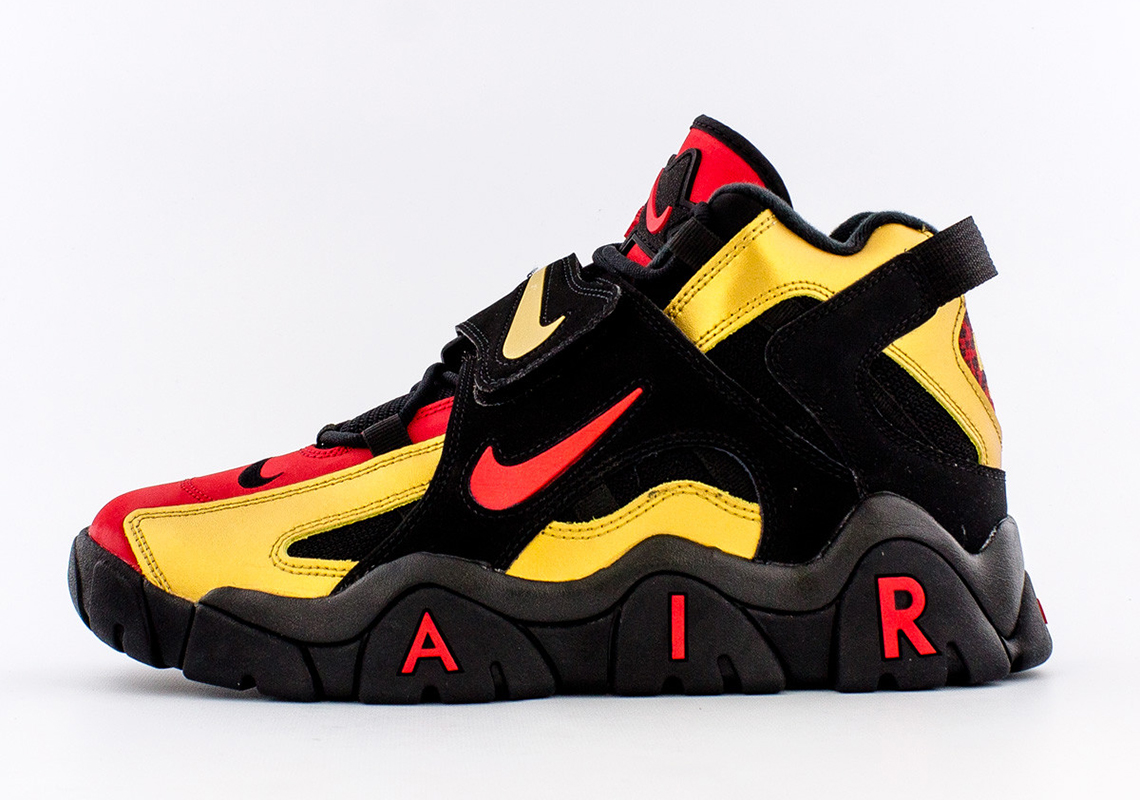 The Nike Air Barrage Mid Releases In A 49ers Colorway