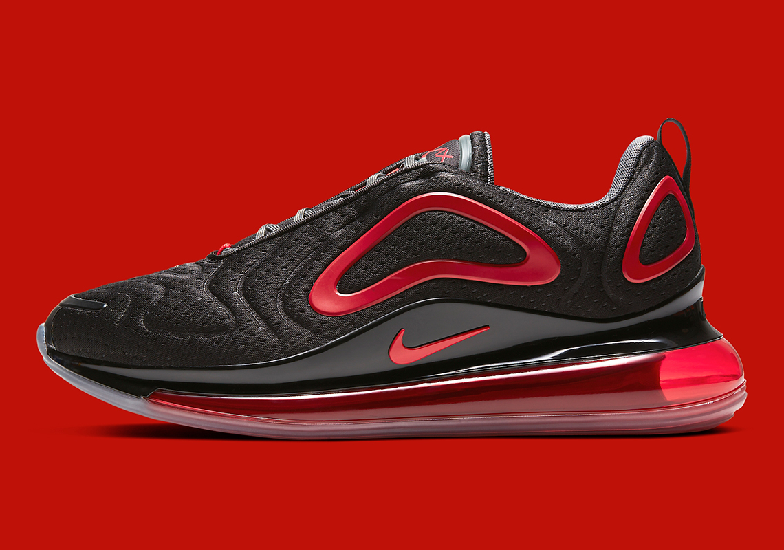 The Nike Air Max 720 With Jersey Mesh Arrives In Black And Red