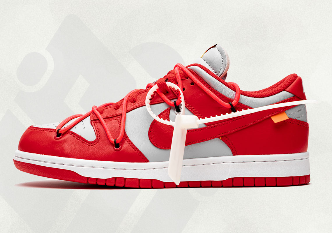 Best Look Yet At The Off-White x Nike Dunk Low "University Red"