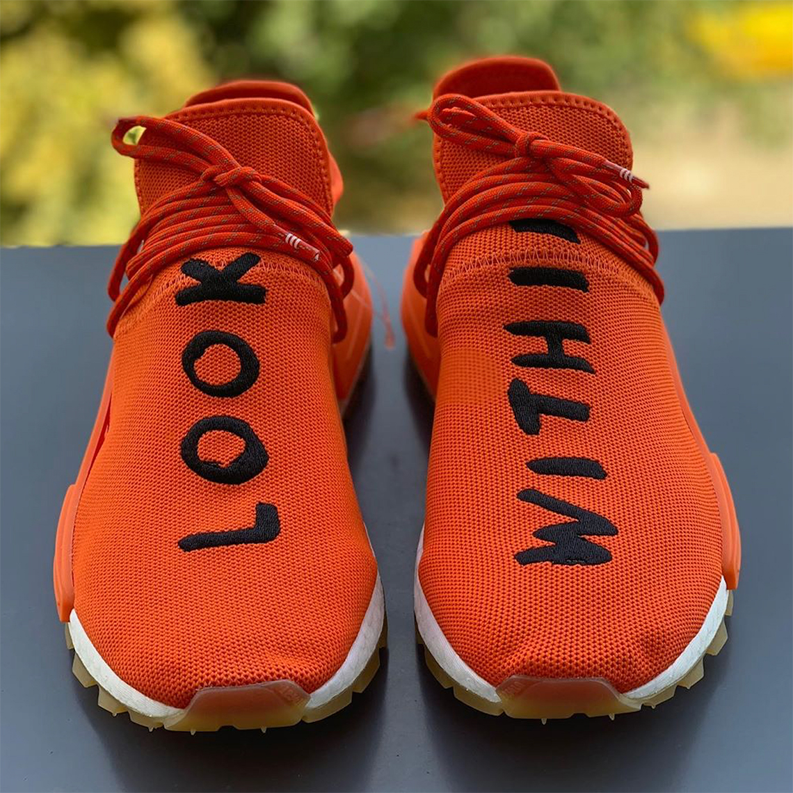 Pharrell Adidas Nmd Hu Look Within Orange 3