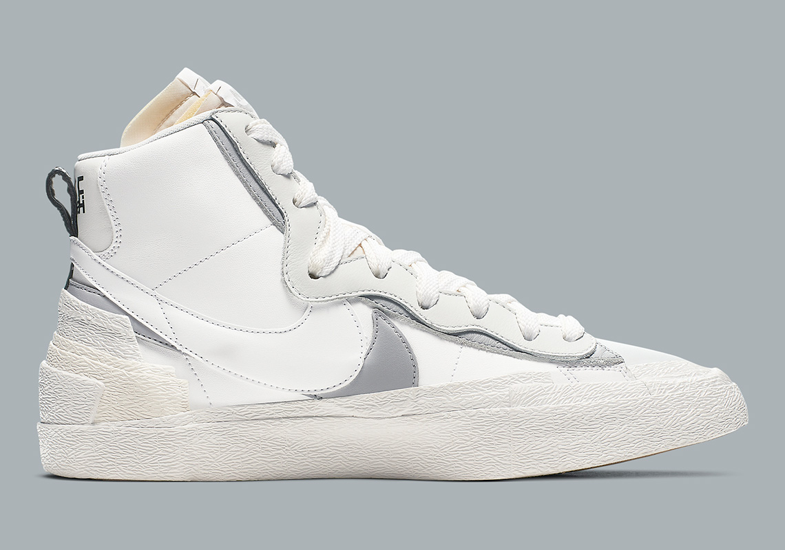 Sacai Nike Blazer Mid White Grey Bv0072 100 3