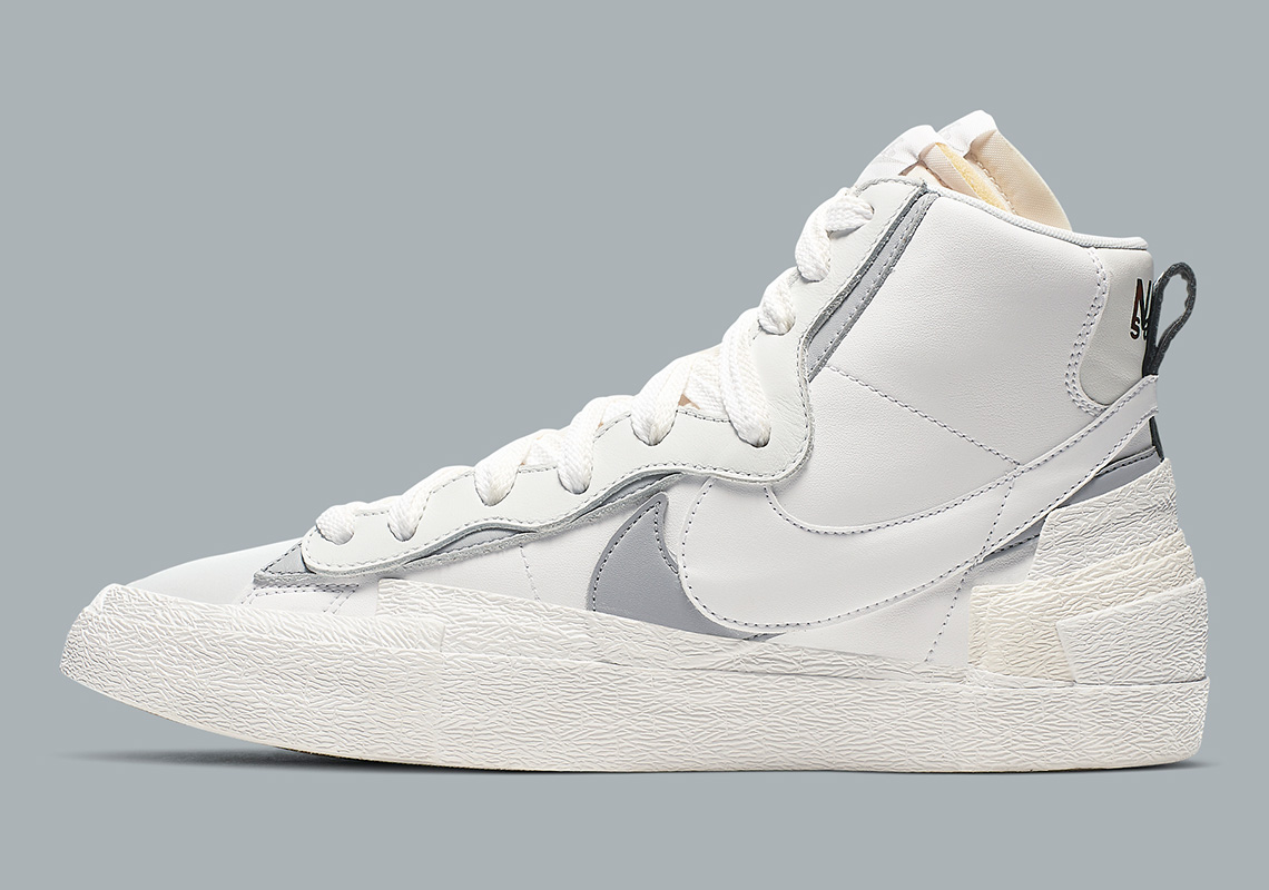 Sacai Nike Blazer Mid White Grey Bv0072 100 6