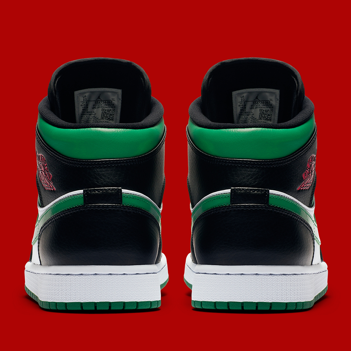 Air Jordan 1 Mid Green Toe 554724 067 1