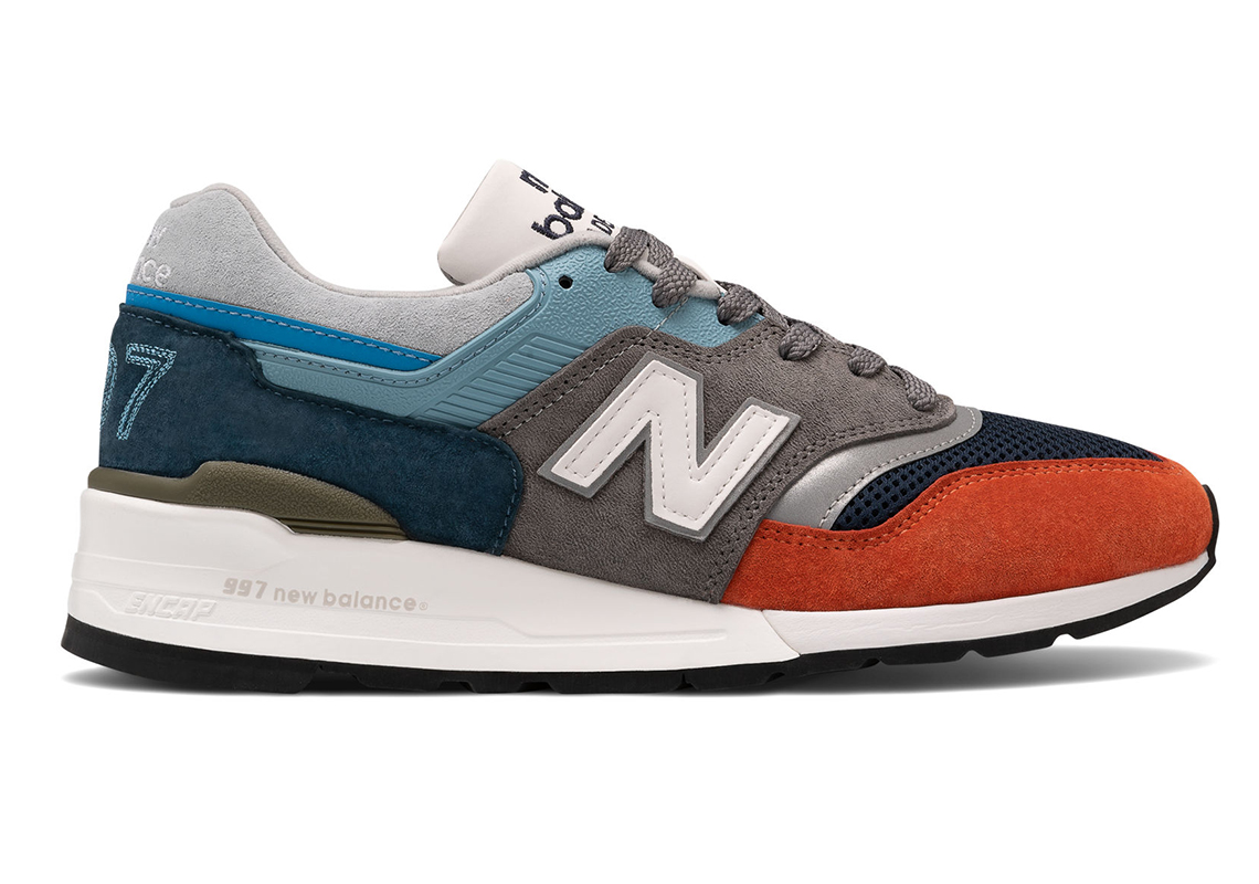 New Balance 997 Made In Usa Orange Navy Blue 3