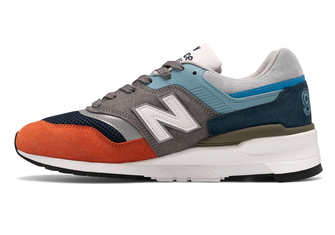 New Balance 997 Made In Usa Orange Navy Blue 4