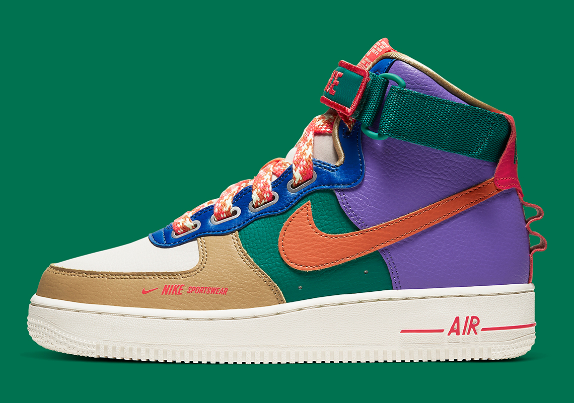 Nike's Enhanced Air Force 1 High Utility Channels Vivid Colors Of The Baltoro Hiking Boot