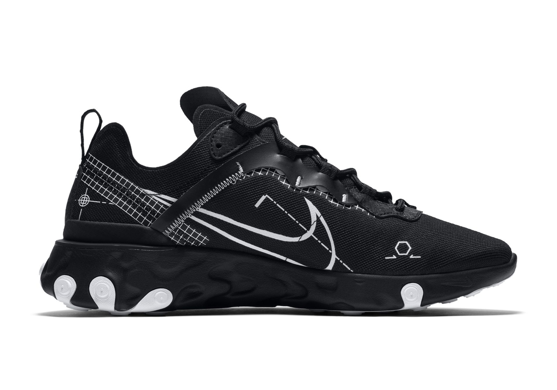 Nike React Element 55 Schematic Black 3