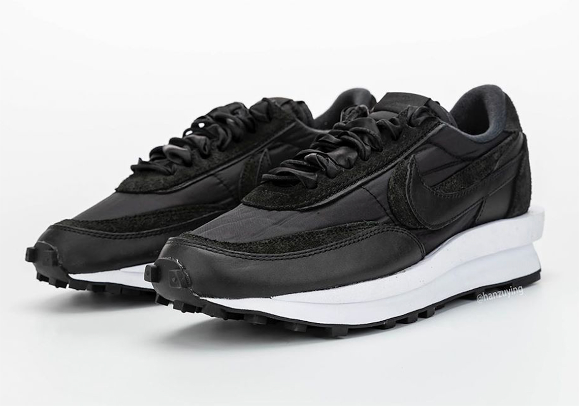 Detailed Look At The sacai x Nike LDWaffle In Black/White