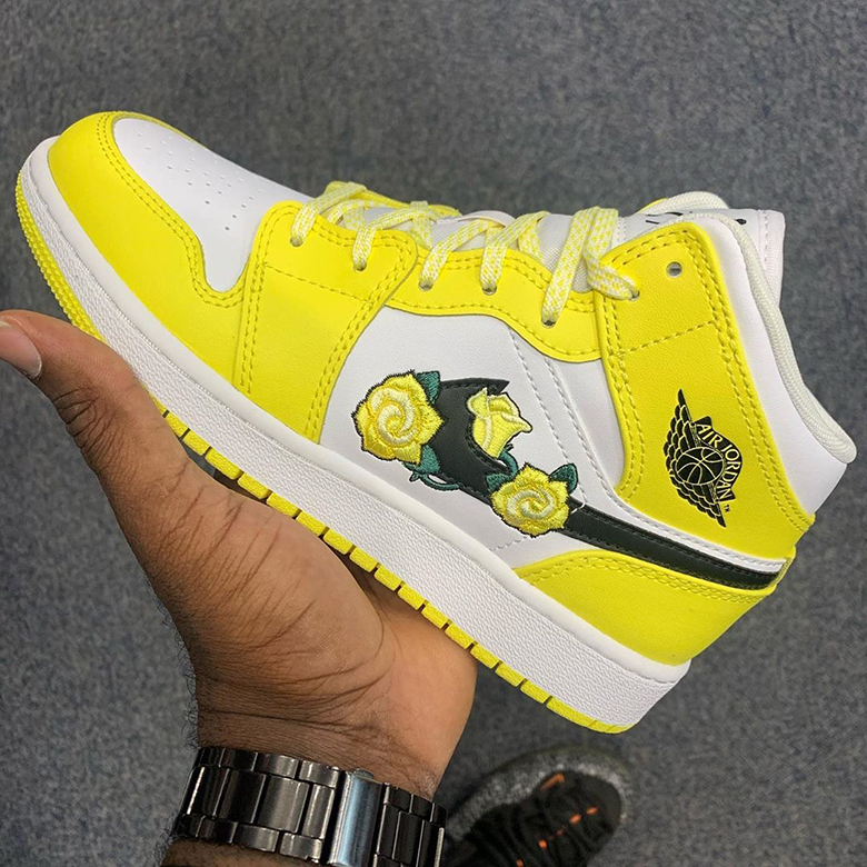 Air Jordan 1 Mid Yellow Floral Release Info 2