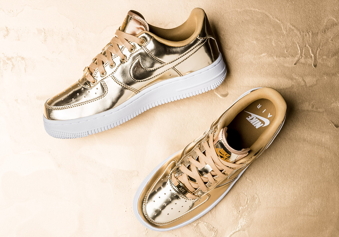 Nike Air Force 1 Metallic Gold Cg6566 700 Release Date 1