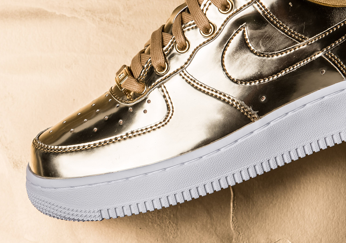 Nike Air Force 1 Metallic Gold Cg6566 700 Release Date 2