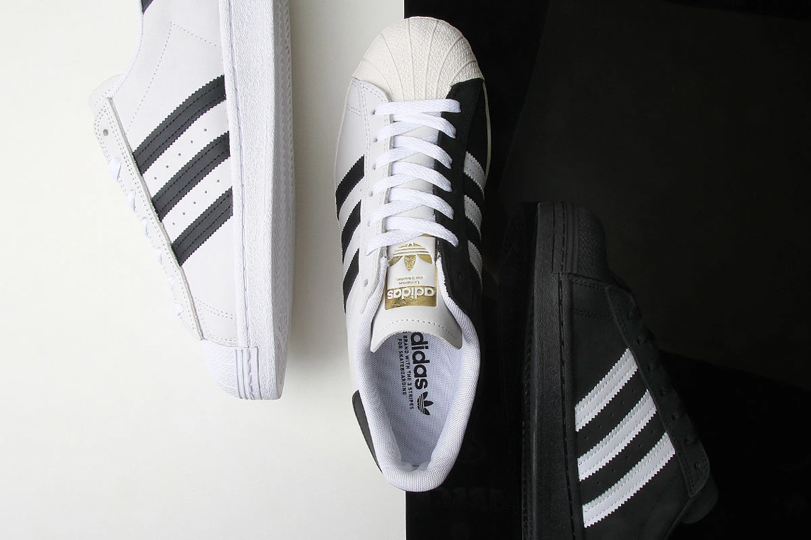 The Iconic White and Black adidas Superstar Combine Into One Split-Colored Release