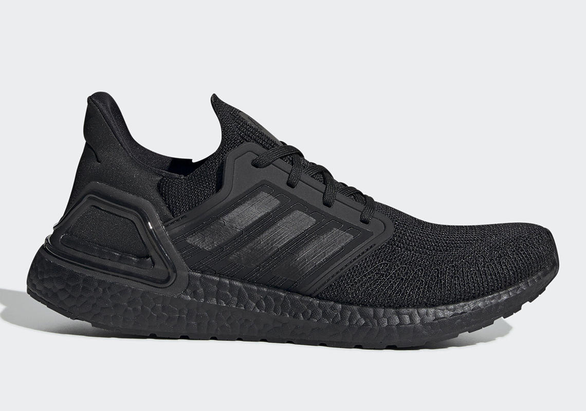 The adidas Ultra Boost 20 Retraces Its Steps With A Triple Black Colorway