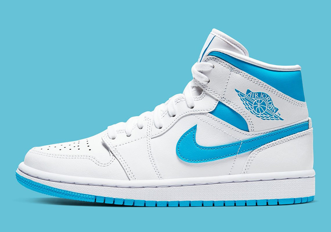 The Air Jordan 1 Mid Changes Up The Metallic Color Blocking With UNC Blue