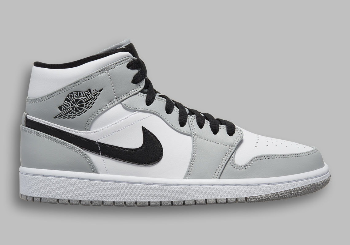 Air Jordan 1 Mid Light Smoke Grey Black White 554724 092 1