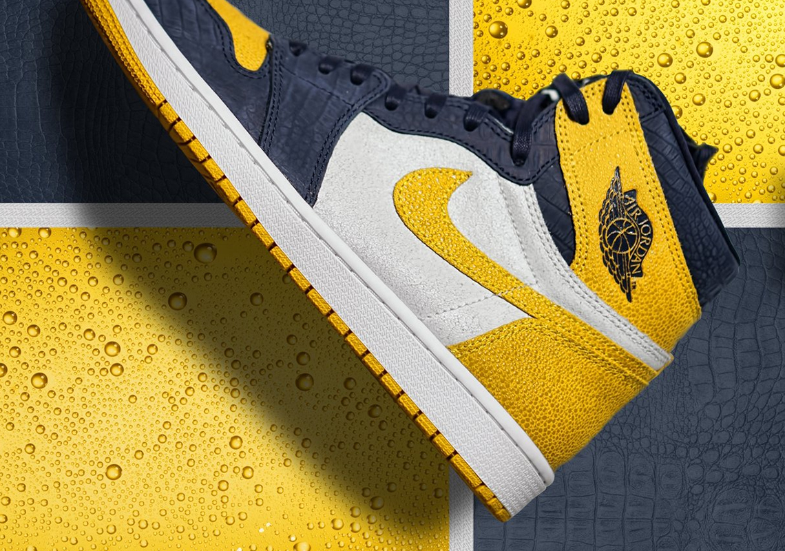 Michigan Wolverines Football Flexes An Exotic Air Jordan 1 Retro High OG PE