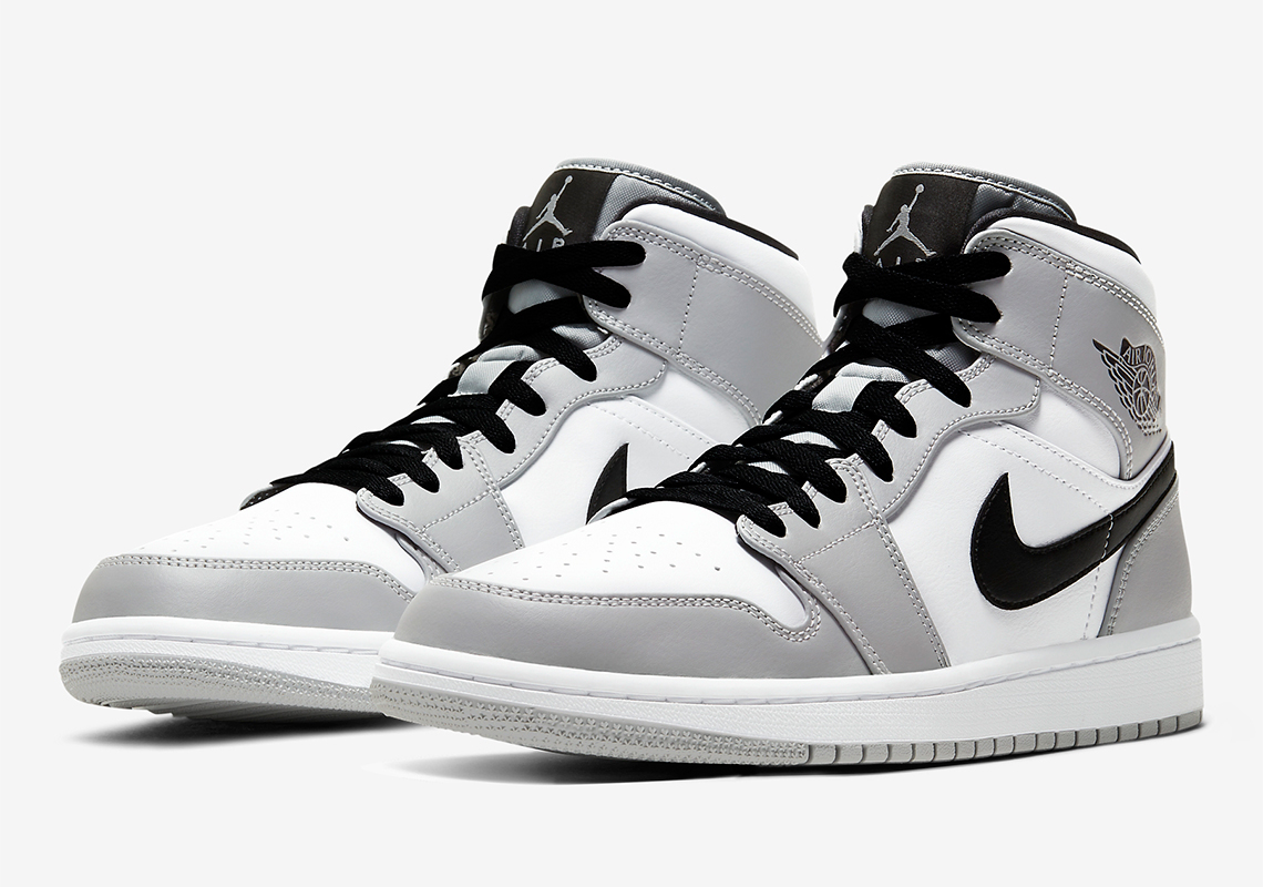 The Air Jordan 1 Mid "Light Smoke Grey" Is Available Now