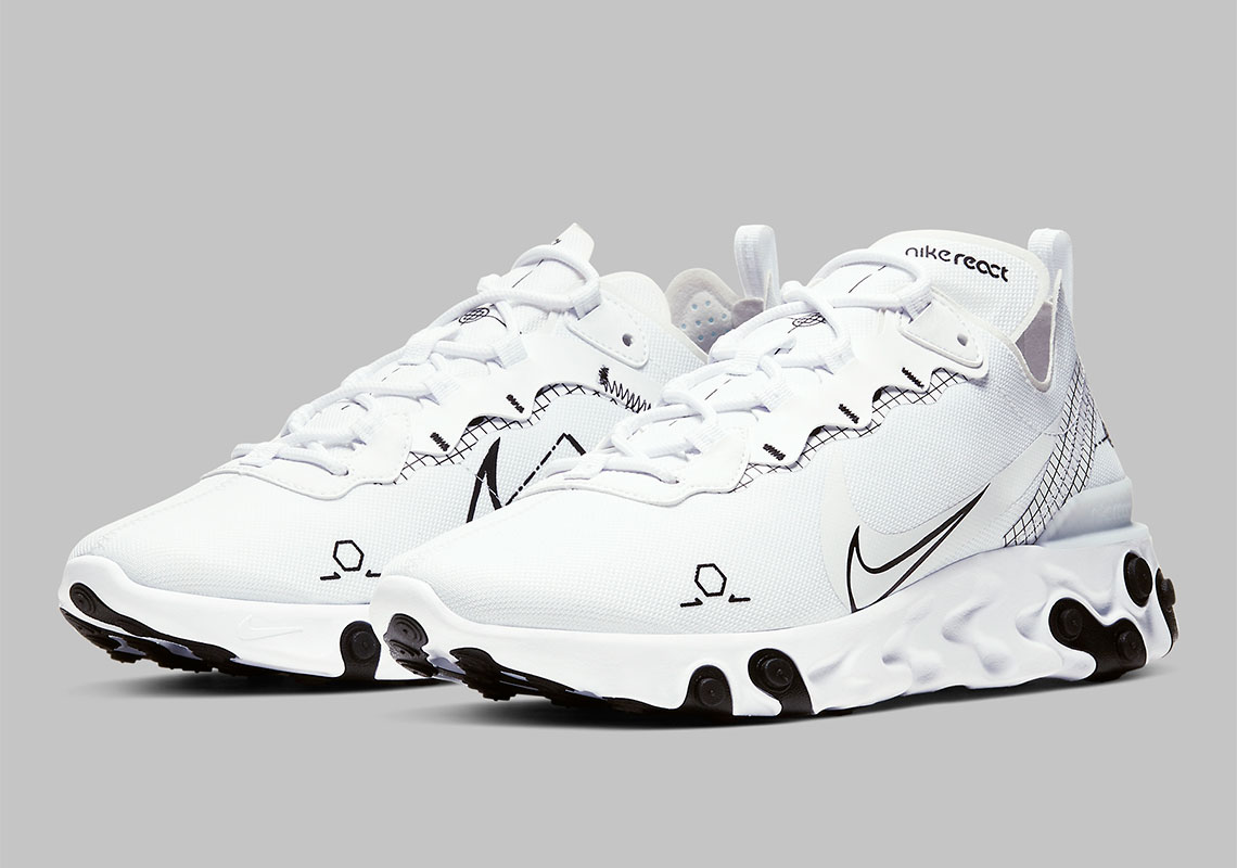 The Nike React Element 55 "Schematic" To Release In White And Black