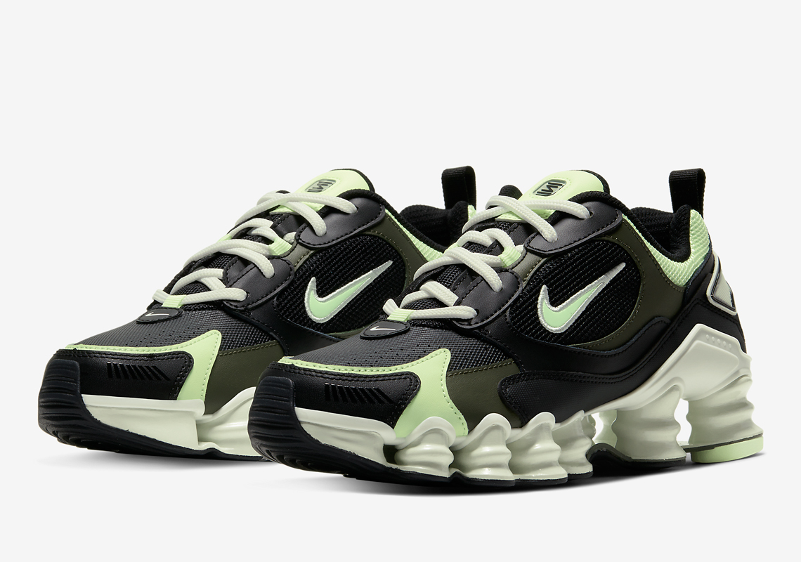 The Women's Exclusive Nike Shox Nova Appears In Black And Mint